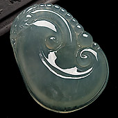 冰种晴水缅甸翡翠A货如意挂件