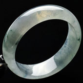 冰种飘花缅甸翡翠A货手镯（57.3mm）