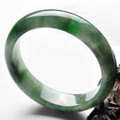 糯冰种飘花缅甸翡翠A货手镯（58.2mm）