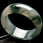 冰种飘花缅甸翡翠A货手镯（58.8mm）