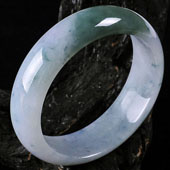 糯冰种飘花缅甸翡翠A货手镯（53.3mm）