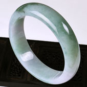 糯冰种飘花缅甸翡翠A货手镯（58mm）