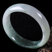 糯冰种飘花缅甸翡翠A货手镯（58mm）