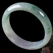糯冰种飘花缅甸翡翠A货手镯（55.3mm）