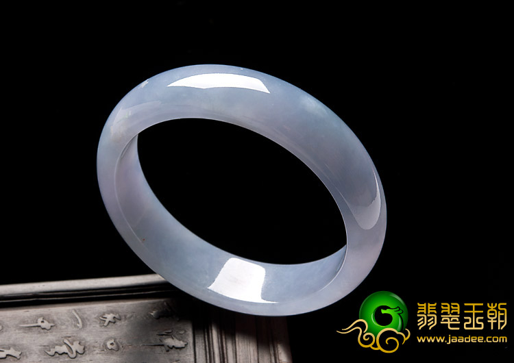 冰种紫罗兰缅甸翡翠A货手镯（56mm）