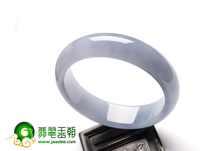 冰种紫罗兰缅甸翡翠A货手镯（56mm）