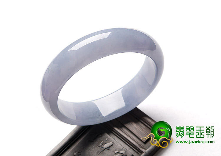 冰种紫罗兰缅甸翡翠A货手镯（54.5mm）