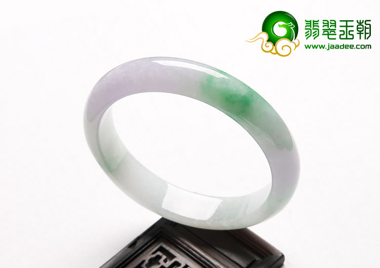 糯冰种春带彩缅甸翡翠A货手镯（57.6mm）