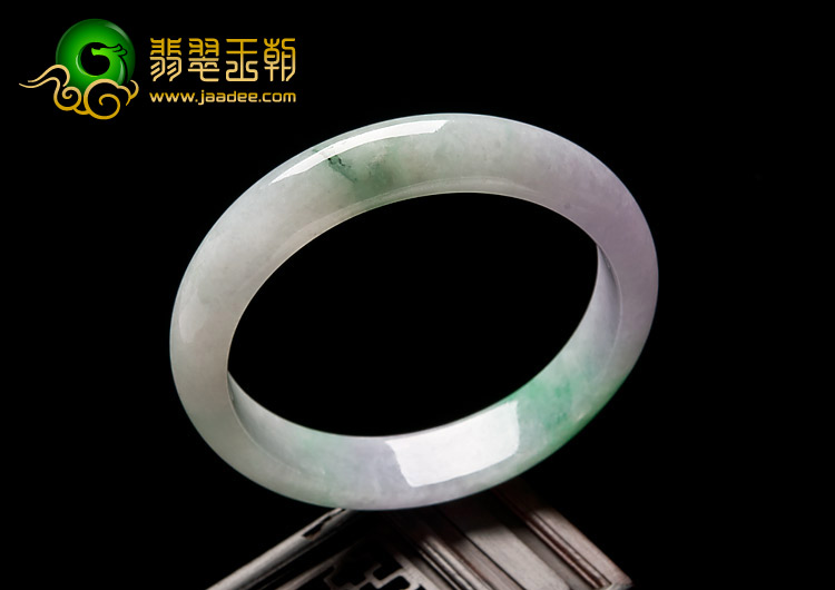 糯冰种春带彩缅甸翡翠A货手镯（57.6mm）