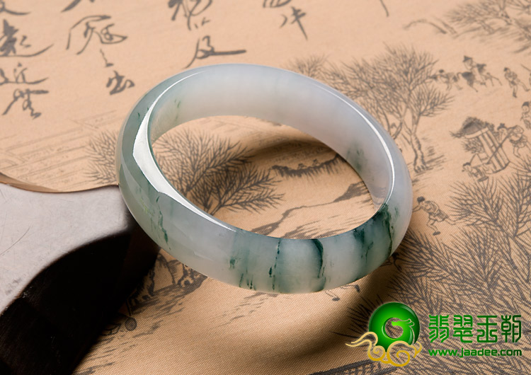 冰种飘花缅甸翡翠A货手镯（58.2mm）