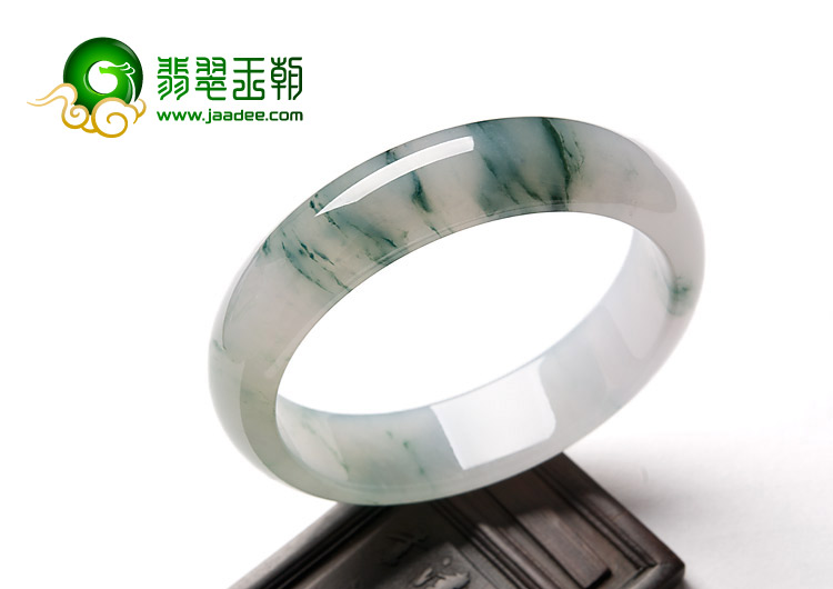 冰种飘花缅甸翡翠A货手镯（58.2mm）