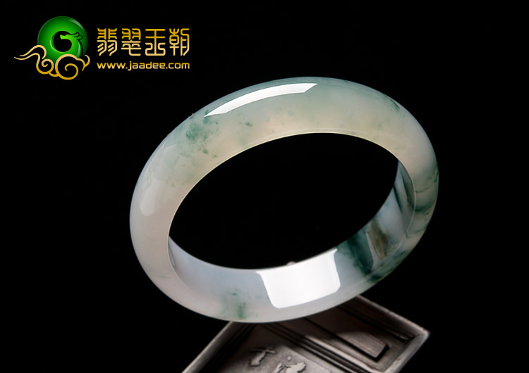 冰种飘花缅甸翡翠A货手镯（58.2mm）