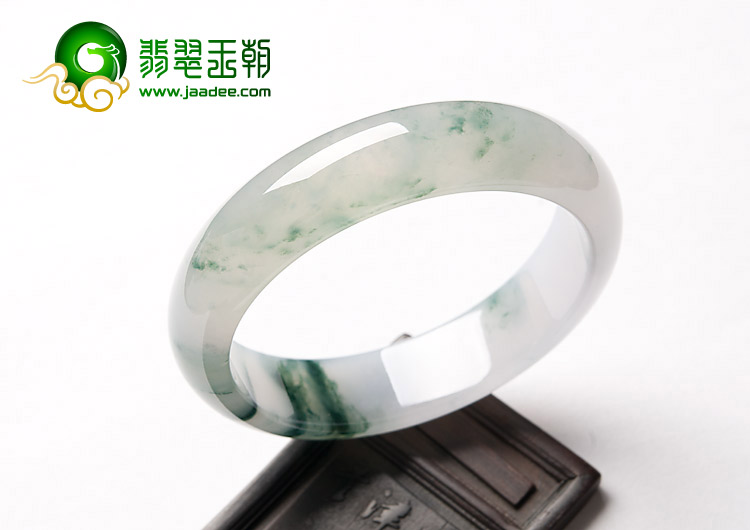 冰种飘花缅甸翡翠A货手镯（58.2mm）