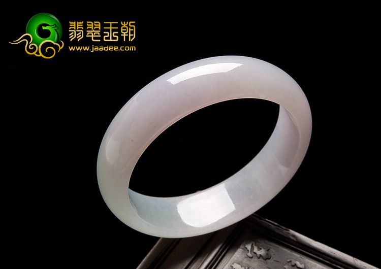 糯冰种淡晴水缅甸翡翠A货手镯（54mm）