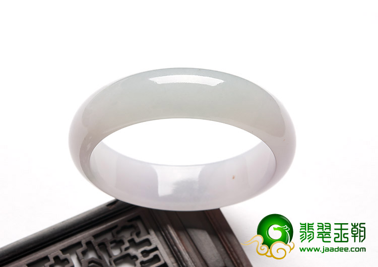 糯冰种淡晴水缅甸翡翠A货手镯（54mm）