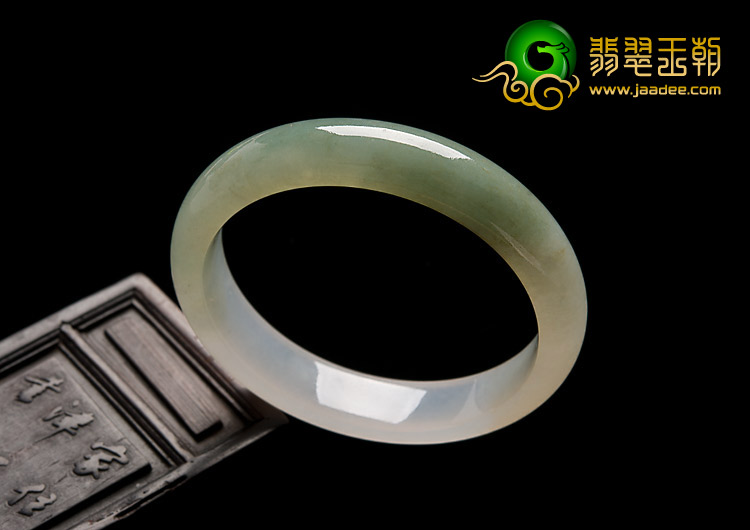 冰种淡晴水缅甸翡翠A货手镯（52.2mm）