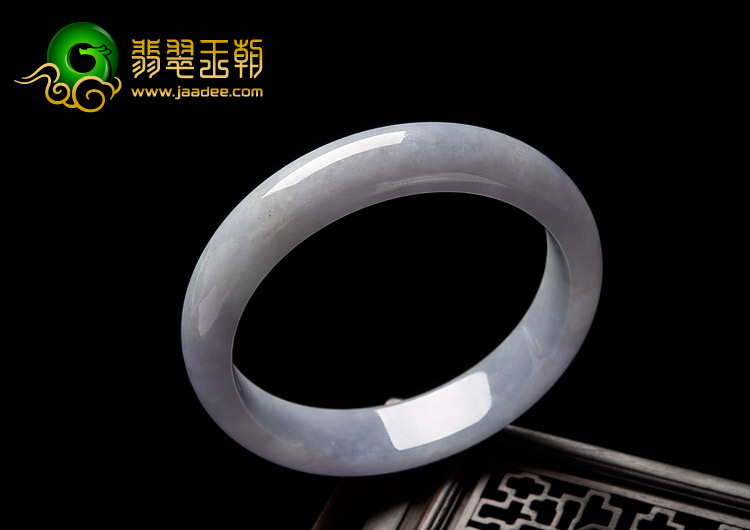 糯冰种紫罗兰缅甸翡翠A货手镯（56mm）