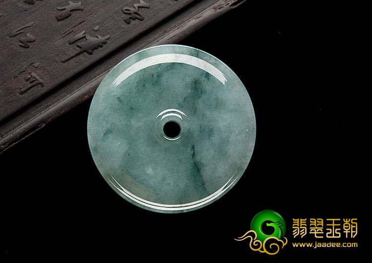 糯冰种飘花缅甸翡翠A货平安扣挂件