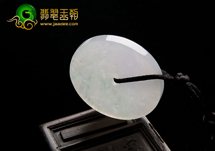 糯冰种淡晴水缅甸翡翠A货平安扣挂件