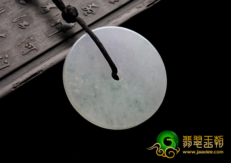 糯冰种淡晴水缅甸翡翠A货平安扣挂件