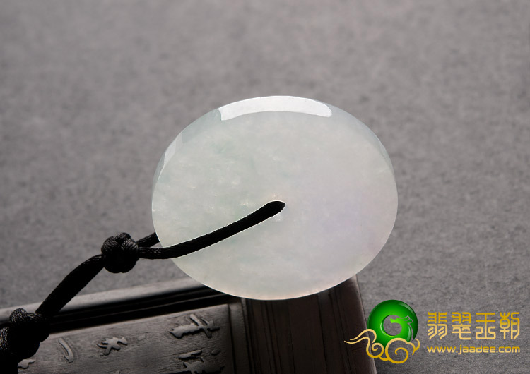 糯冰种淡晴水缅甸翡翠A货平安扣挂件