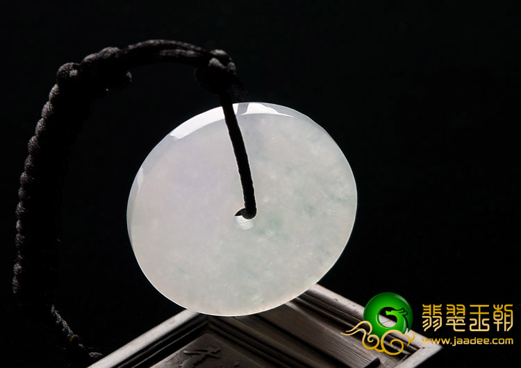 糯冰种淡晴水缅甸翡翠A货平安扣挂件