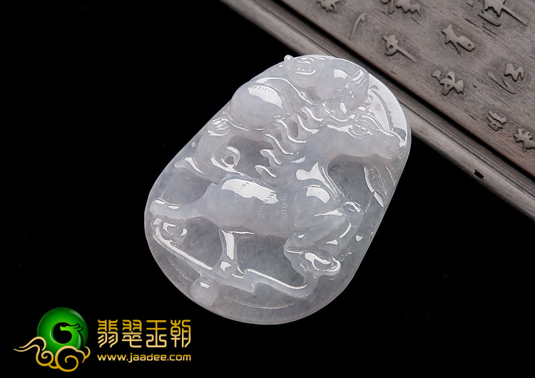 冰种晴水缅甸翡翠A货马上封侯挂件