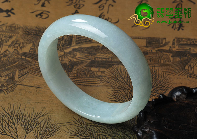 糯冰种晴水缅甸翡翠A货手镯（59.2mm）