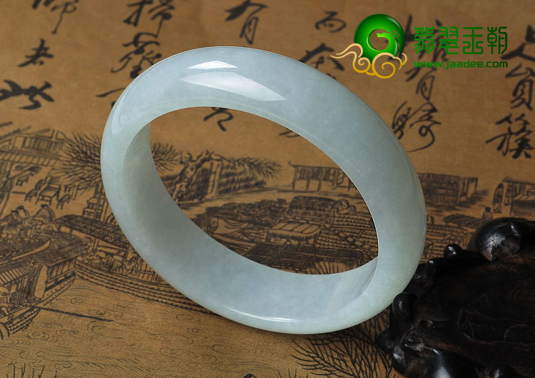 糯冰种晴水缅甸翡翠A货手镯（59.2mm）