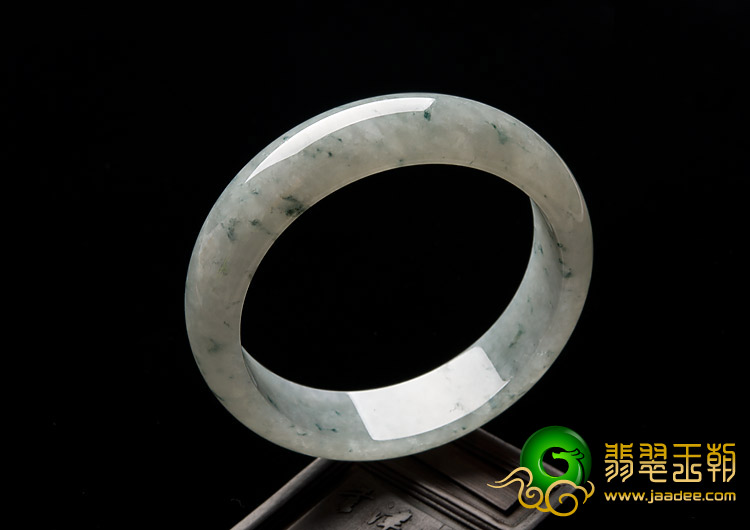 糯冰种飘花缅甸翡翠A货手镯（59.4mm）
