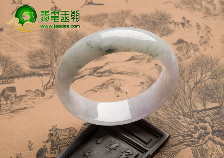 糯冰种晴水缅甸翡翠A货手镯（58.4mm）