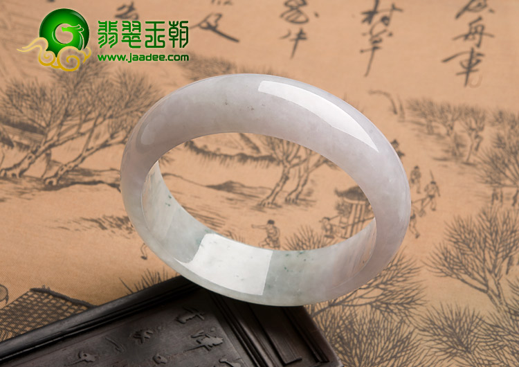 糯冰种晴水缅甸翡翠A货手镯（58.4mm）