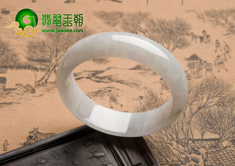 糯冰种晴水缅甸翡翠A货手镯（57.4mm）