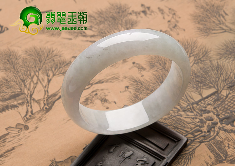 糯冰种晴水缅甸翡翠A货手镯（57.4mm）