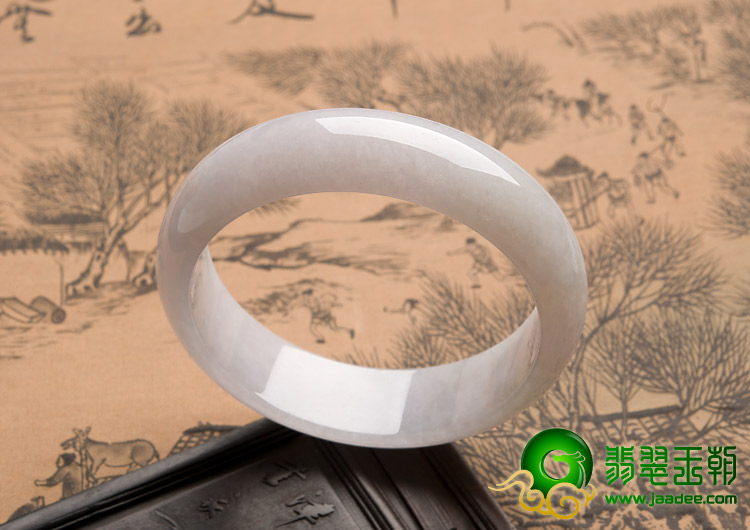 糯冰种晴水缅甸翡翠A货手镯（57mm）
