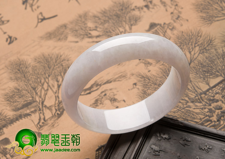 糯冰种晴水缅甸翡翠A货手镯（57mm）