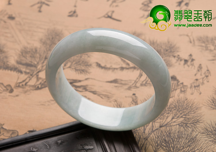 糯冰种晴水缅甸翡翠A货手镯（56.5mm）