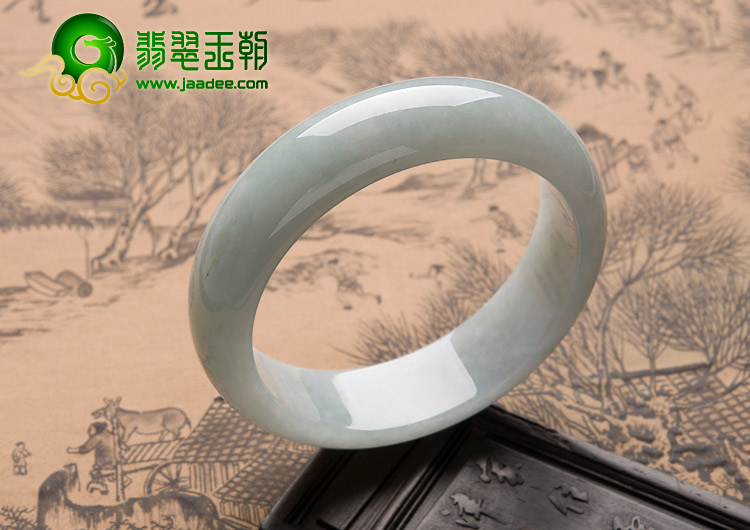 糯冰种晴水缅甸翡翠A货手镯（56.5mm）