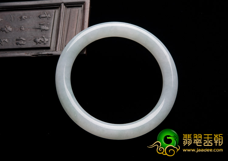 糯冰种晴水缅甸翡翠A货圆条手镯（56.3mm）