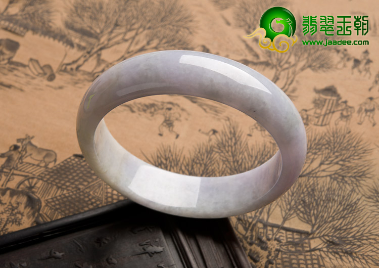 糯冰种紫罗兰缅甸翡翠A货手镯（58.4mm）