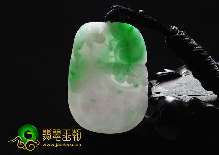 糯冰种翠色缅甸翡翠A货福禄寿挂件