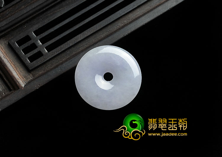 糯冰种紫罗兰缅甸翡翠A货平安扣挂件