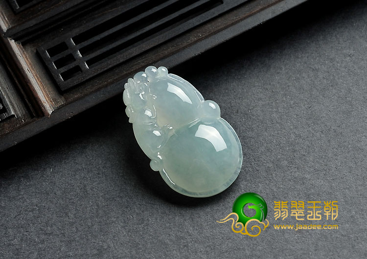 冰种晴水缅甸翡翠A货福禄寿挂件