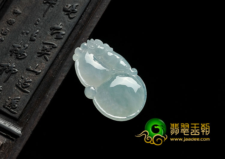 冰种晴水缅甸翡翠A货福禄寿挂件