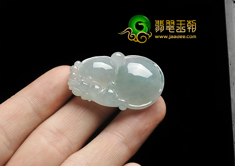 冰种晴水缅甸翡翠A货福禄寿挂件