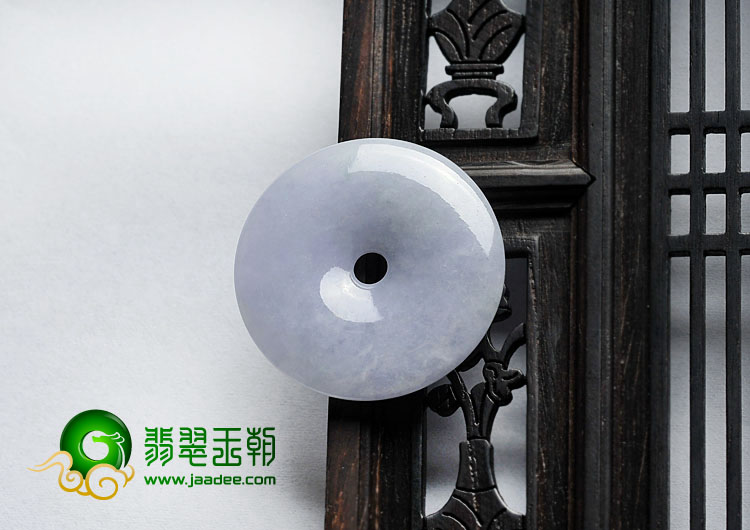 糯冰种紫罗兰缅甸翡翠A货平安扣挂件