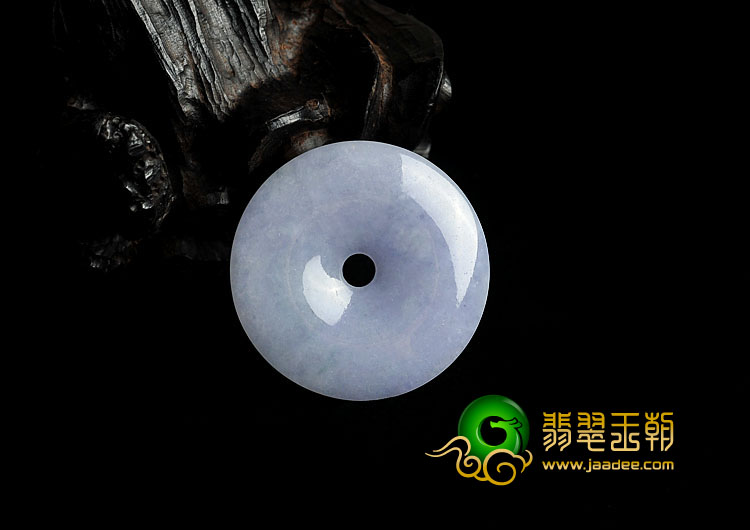 糯冰种紫罗兰缅甸翡翠A货平安扣挂件