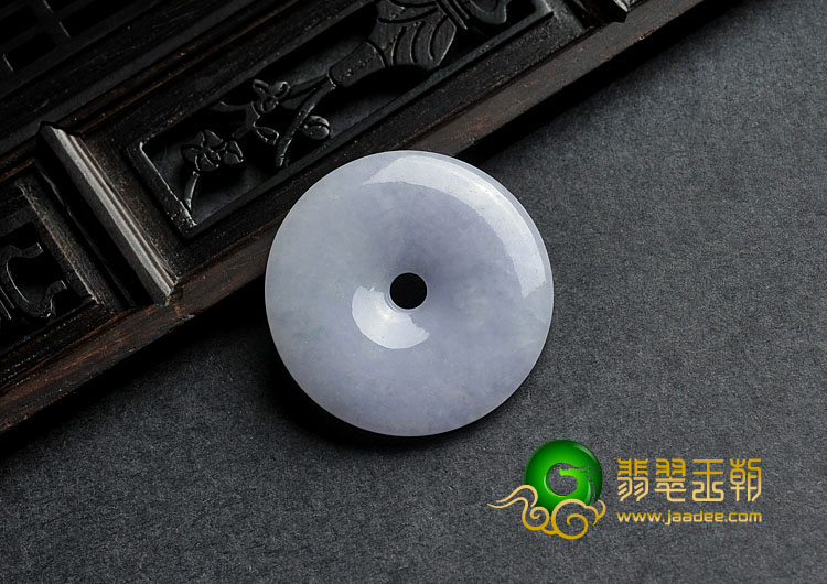 糯冰种紫罗兰缅甸翡翠A货平安扣挂件