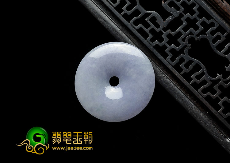 糯冰种紫罗兰缅甸翡翠A货平安扣挂件