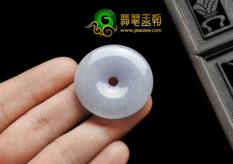 糯冰种紫罗兰缅甸翡翠A货平安扣挂件